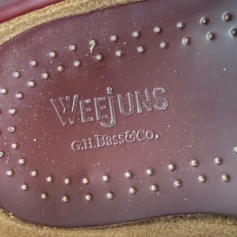 G.H. Bass & Co. Burgundy Leather Penny Loafers - Picture 16 of 16